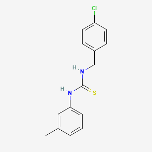 molecular formula C15H15ClN2S B5787513 N-(4-chlorobenzyl)-N'-(3-methylphenyl)thiourea 