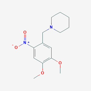molecular formula C14H20N2O4 B5787545 1-(4,5-dimethoxy-2-nitrobenzyl)piperidine 