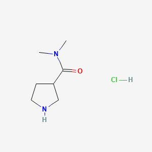 molecular formula C7H15ClN2O B578755 N,N-二甲基-3-吡咯烷甲酰胺盐酸盐 CAS No. 1211573-00-0