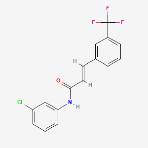 molecular formula C16H11ClF3NO B5787558 N-(3-chlorophenyl)-3-[3-(trifluoromethyl)phenyl]acrylamide CAS No. 6224-07-3