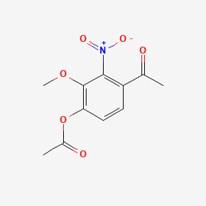 molecular formula C11H11NO6 B578756 4-Acetyl-2-methoxy-3-nitrophenyl acetate CAS No. 1260862-31-4