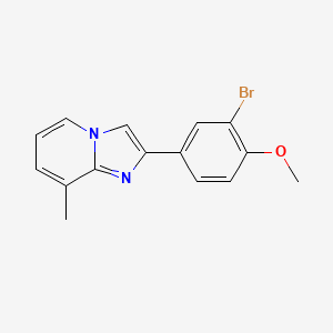 molecular formula C15H13BrN2O B5787568 2-(3-bromo-4-methoxyphenyl)-8-methylimidazo[1,2-a]pyridine 