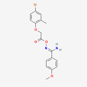 molecular formula C17H17BrN2O4 B5787574 N'-{[(4-bromo-2-methylphenoxy)acetyl]oxy}-4-methoxybenzenecarboximidamide 