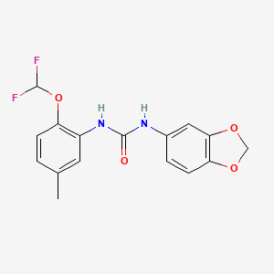 molecular formula C16H14F2N2O4 B5787590 N-1,3-benzodioxol-5-yl-N'-[2-(difluoromethoxy)-5-methylphenyl]urea 