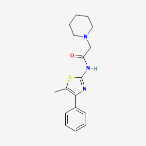 molecular formula C17H21N3OS B5787595 N-(5-methyl-4-phenyl-1,3-thiazol-2-yl)-2-(1-piperidinyl)acetamide 
