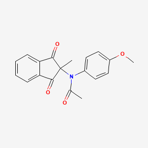 N-(4-methoxyphenyl)-N-(2-methyl-1,3-dioxoinden-2-yl)acetamide