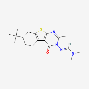 molecular formula C18H26N4OS B5787599 N'-(7-tert-butyl-2-methyl-4-oxo-5,6,7,8-tetrahydro[1]benzothieno[2,3-d]pyrimidin-3(4H)-yl)-N,N-dimethylimidoformamide 