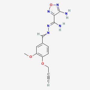 molecular formula C14H14N6O3 B5787605 4-amino-N'-[3-methoxy-4-(2-propyn-1-yloxy)benzylidene]-1,2,5-oxadiazole-3-carbohydrazonamide 