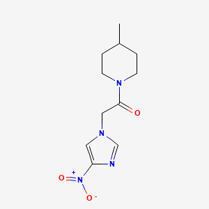 molecular formula C11H16N4O3 B5787609 4-methyl-1-[(4-nitro-1H-imidazol-1-yl)acetyl]piperidine 