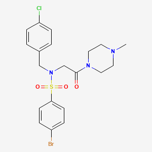 molecular formula C20H23BrClN3O3S B5787616 4-Bromo-N-(4-chloro-benzyl)-N-[2-(4-methyl-piperazin-1-yl)-2-oxo-ethyl]-benzenesulfonamide 