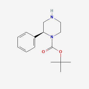 molecular formula C15H22N2O2 B578762 (S)-叔丁基 2-苯基哌嗪-1-甲酸酯 CAS No. 1240583-48-5