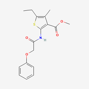 molecular formula C17H19NO4S B5787636 methyl 5-ethyl-4-methyl-2-[(phenoxyacetyl)amino]-3-thiophenecarboxylate 