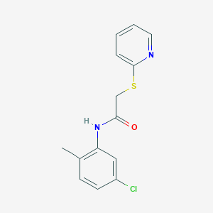 molecular formula C14H13ClN2OS B5787648 N-(5-chloro-2-methylphenyl)-2-(2-pyridinylthio)acetamide 