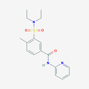 molecular formula C17H21N3O3S B5787668 3-[(diethylamino)sulfonyl]-4-methyl-N-2-pyridinylbenzamide 