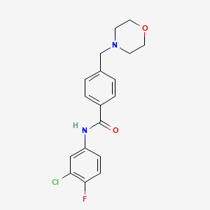 N-(3-chloro-4-fluorophenyl)-4-(4-morpholinylmethyl)benzamide