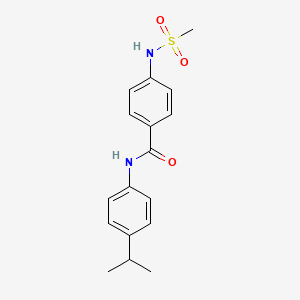 molecular formula C17H20N2O3S B5787687 N-(4-isopropylphenyl)-4-[(methylsulfonyl)amino]benzamide 