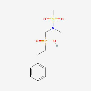 {[methyl(methylsulfonyl)amino]methyl}(2-phenylethyl)phosphinic acid