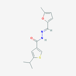 molecular formula C14H16N2O2S B5787741 5-isopropyl-N'-[(5-methyl-2-furyl)methylene]-3-thiophenecarbohydrazide 