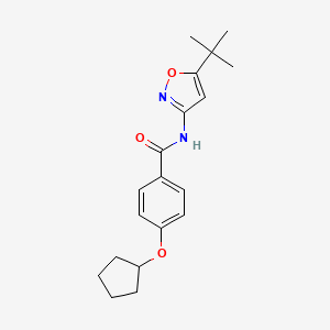 molecular formula C19H24N2O3 B5787749 N-(5-tert-butyl-3-isoxazolyl)-4-(cyclopentyloxy)benzamide 