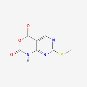 molecular formula C7H5N3O3S B578776 7-(methylthio)-1H-pyrimido[4,5-d][1,3]oxazine-2,4-dione CAS No. 1253789-64-8