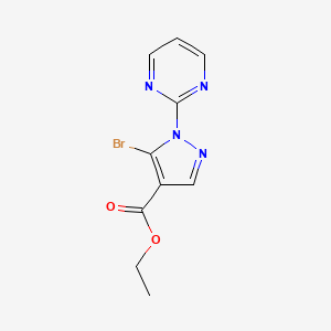 molecular formula C10H9BrN4O2 B578777 5-溴-1-(嘧啶-2-基)-1H-吡唑-4-羧酸乙酯 CAS No. 1269292-57-0