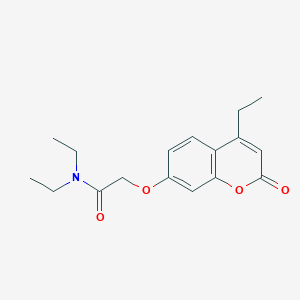 molecular formula C17H21NO4 B5787788 N,N-diethyl-2-[(4-ethyl-2-oxo-2H-chromen-7-yl)oxy]acetamide 
