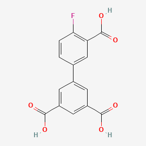 molecular formula C15H9FO6 B578780 4'-Fluoro-[1,1'-biphenyl]-3,3',5-tricarboxylic acid CAS No. 1261984-63-7