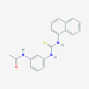 molecular formula C19H17N3OS B5787803 N-(3-{[(1-naphthylamino)carbonothioyl]amino}phenyl)acetamide 