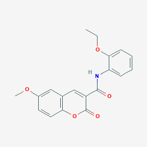 molecular formula C19H17NO5 B5787805 N-(2-ethoxyphenyl)-6-methoxy-2-oxo-2H-chromene-3-carboxamide 