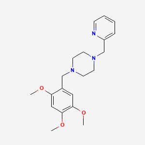 molecular formula C20H27N3O3 B5787812 1-(2-pyridinylmethyl)-4-(2,4,5-trimethoxybenzyl)piperazine 