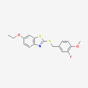 6-ethoxy-2-[(3-fluoro-4-methoxybenzyl)thio]-1,3-benzothiazole