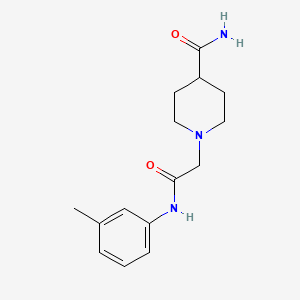 molecular formula C15H21N3O2 B5787831 1-{2-[(3-methylphenyl)amino]-2-oxoethyl}-4-piperidinecarboxamide 