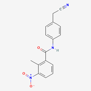 molecular formula C16H13N3O3 B5787833 N-[4-(cyanomethyl)phenyl]-2-methyl-3-nitrobenzamide 