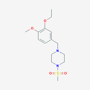 molecular formula C15H24N2O4S B5787840 1-(3-ethoxy-4-methoxybenzyl)-4-(methylsulfonyl)piperazine 