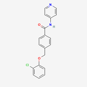 molecular formula C19H15ClN2O2 B5787861 4-[(2-chlorophenoxy)methyl]-N-4-pyridinylbenzamide CAS No. 438530-79-1