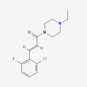 molecular formula C15H18ClFN2O B5787862 1-[3-(2-chloro-6-fluorophenyl)acryloyl]-4-ethylpiperazine 