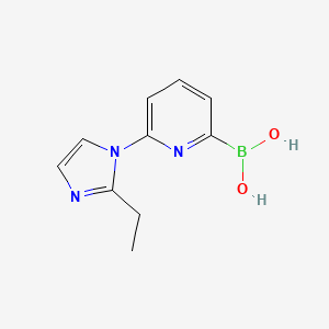 molecular formula C10H12BN3O2 B578787 6-(2-Ethylimidazol-1-yl)pyridine-2-boronic acid CAS No. 1310404-09-1