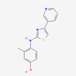 molecular formula C15H13N3OS B5787875 3-methyl-4-{[4-(3-pyridinyl)-1,3-thiazol-2-yl]amino}phenol 