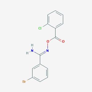 3-bromo-N'-[(2-chlorobenzoyl)oxy]benzenecarboximidamide