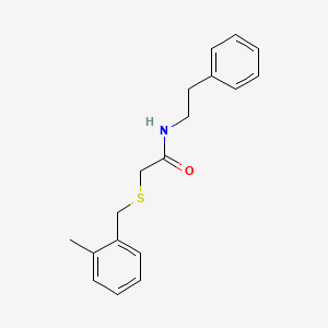 molecular formula C18H21NOS B5787885 2-[(2-methylbenzyl)thio]-N-(2-phenylethyl)acetamide 