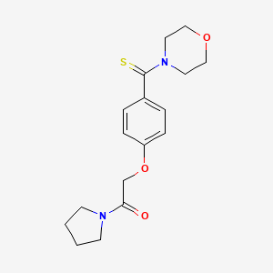4-({4-[2-oxo-2-(1-pyrrolidinyl)ethoxy]phenyl}carbonothioyl)morpholine