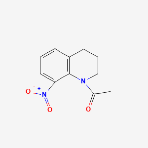 molecular formula C11H12N2O3 B578789 1-(8-Nitro-3,4-dihydroquinolin-1(2H)-yl)ethanone CAS No. 1290608-24-0