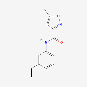 molecular formula C13H14N2O2 B5787909 N-(3-ethylphenyl)-5-methyl-3-isoxazolecarboxamide 
