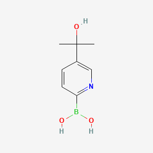 molecular formula C8H12BNO3 B578791 (5-(2-Hydroxypropan-2-yl)pyridin-2-yl)boronic acid CAS No. 1310404-06-8