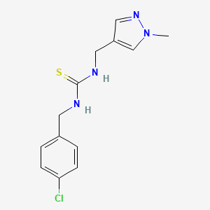 molecular formula C13H15ClN4S B5787913 N-(4-chlorobenzyl)-N'-[(1-methyl-1H-pyrazol-4-yl)methyl]thiourea 