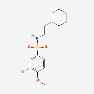 molecular formula C15H20ClNO3S B5787925 3-chloro-N-[2-(1-cyclohexen-1-yl)ethyl]-4-methoxybenzenesulfonamide 