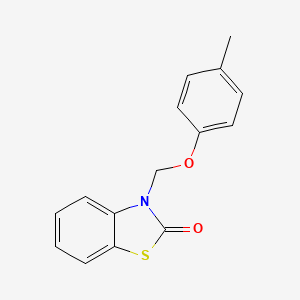 molecular formula C15H13NO2S B5787930 3-[(4-methylphenoxy)methyl]-1,3-benzothiazol-2(3H)-one 