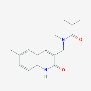 N-[(2-hydroxy-6-methyl-3-quinolinyl)methyl]-N,2-dimethylpropanamide