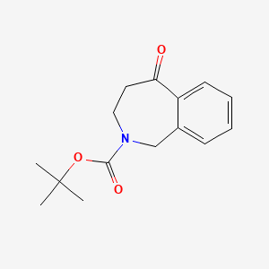 molecular formula C15H19NO3 B578795 tert-Butyl 5-oxo-4,5-dihydro-1H-benzo[c]azepine-2(3H)-carboxylate CAS No. 1311254-77-9