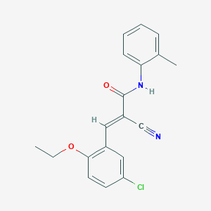 molecular formula C19H17ClN2O2 B5787952 3-(5-chloro-2-ethoxyphenyl)-2-cyano-N-(2-methylphenyl)acrylamide 